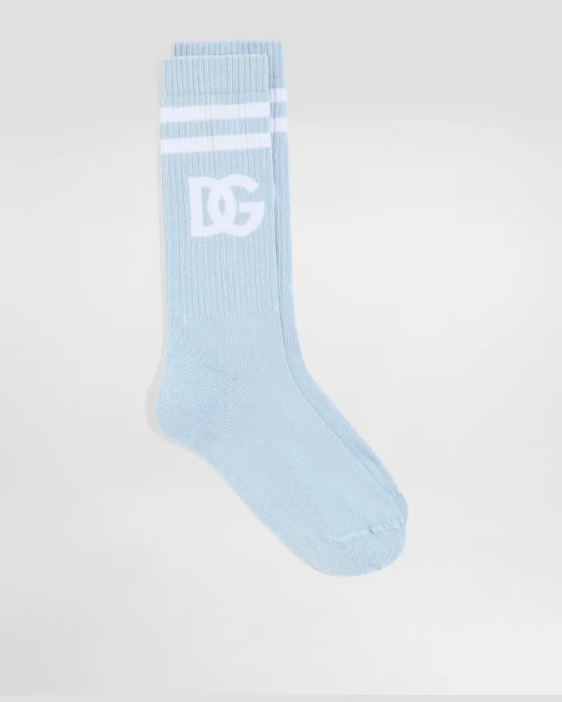 Dolce & Gabbana Socken Aus Baumwolle Mit Logo - Mann Socken Multicolor Multicolor