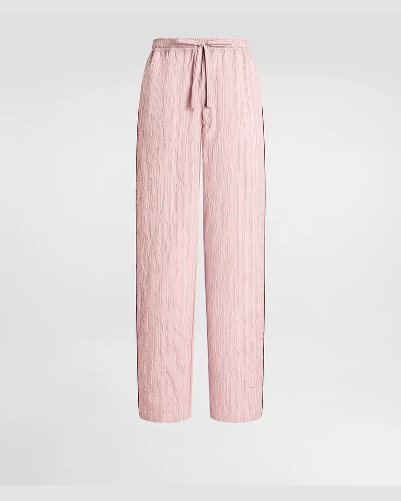Dolce & Gabbana Crinkled Striped Fabric Vanity Trousers - Mann Hosen Und Shorts #n/d Mehrfarbig