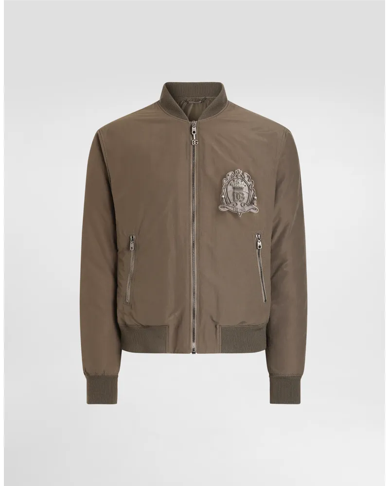 Dolce & Gabbana Bomberjacke Aus Gepolstertem Canvas - Mann Mäntel Und Jacken Mehrfarbig Mehrfarbig