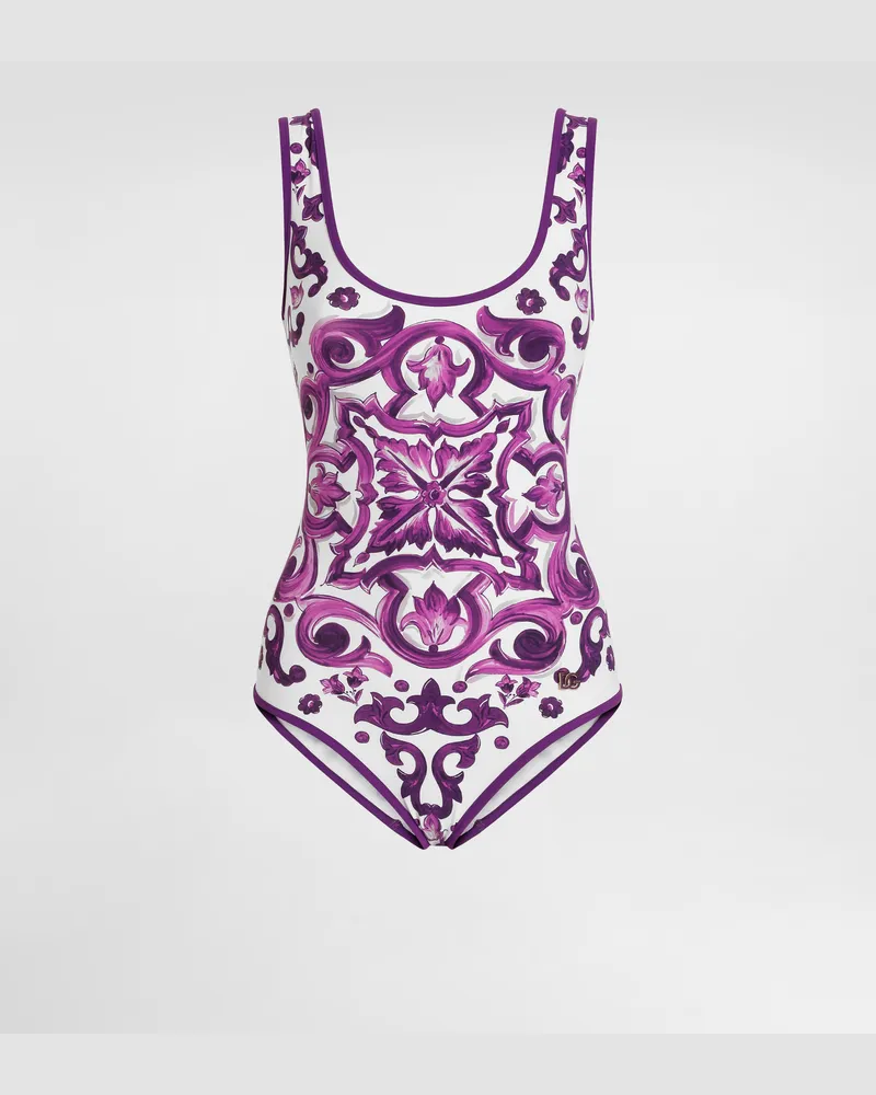 Dolce & Gabbana Intero Olimpionico - Frau Bademode Multicolor Stoff Multicolor
