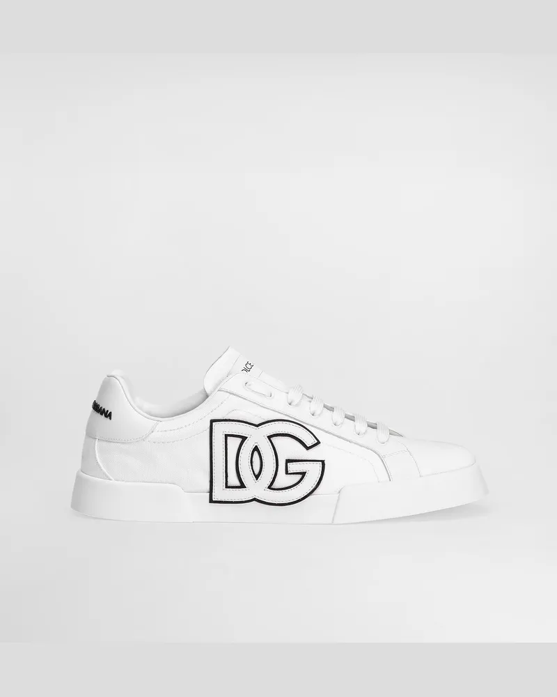 Dolce & Gabbana Portofino Light Strobel Sneakers In Canvas And Calfskin - Mann Sneakers Multicolor Multicolor