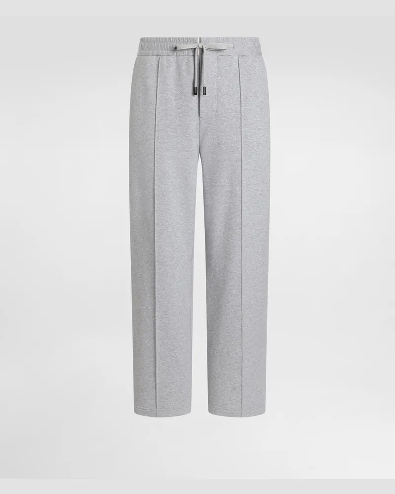Dolce & Gabbana Jogginghose Aus Fleece In Mélange-optik - Mann Hosen Und Shorts Grau Grau