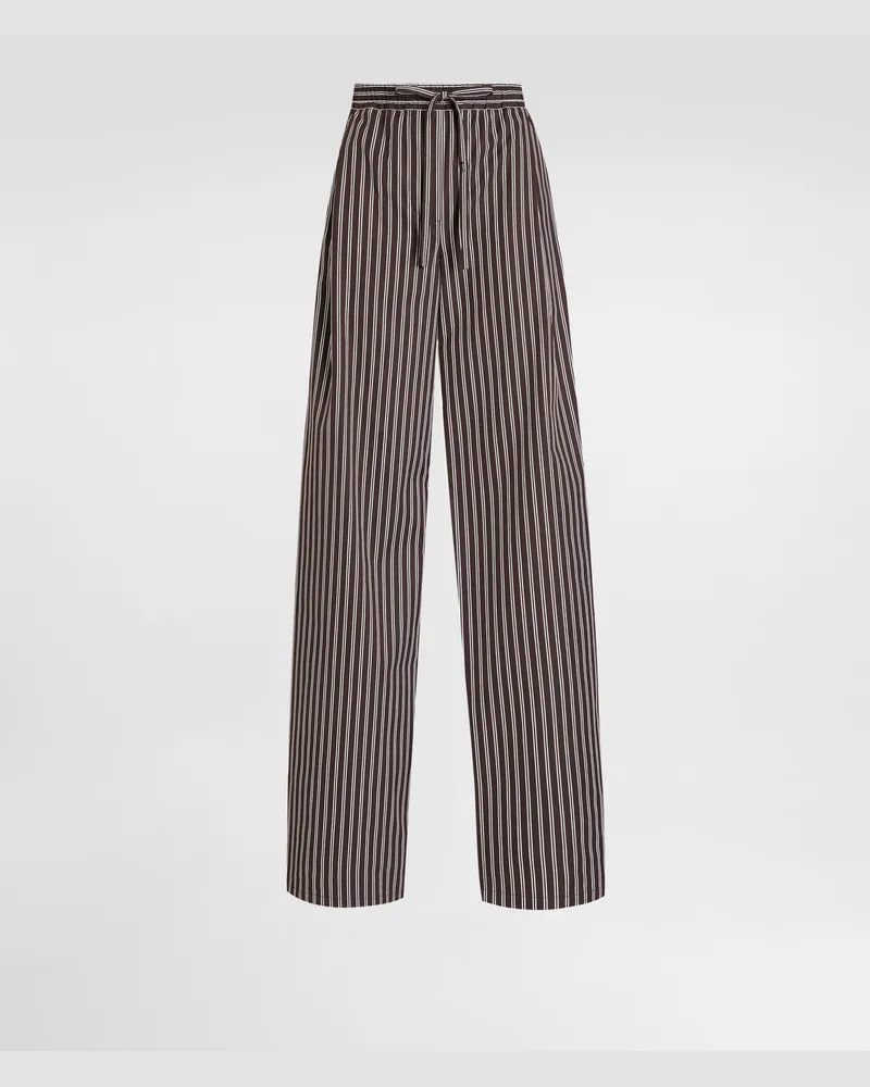 Dolce & Gabbana Striped Poplin Trousers - Frau Hosen Und Shorts #n/d Multicolor