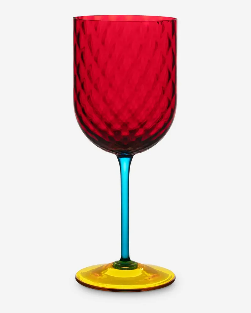 Dolce & Gabbana Hand-blown Murano Red Wine Glass - Weingläser Mehrfarbig Mehrfarbig