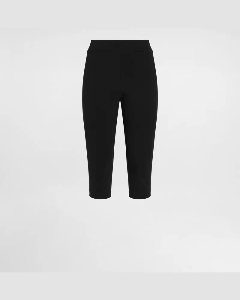 Dolce & Gabbana Milano Stitch Jersey Leggings� - Frau Hosen Und Shorts Schwarz Viskose Black