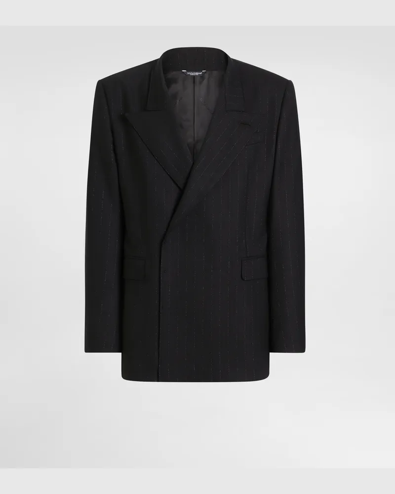 Dolce & Gabbana Sicilia Double-breasted Pinstripe Wool Jacket - Mann Collection #n/d 