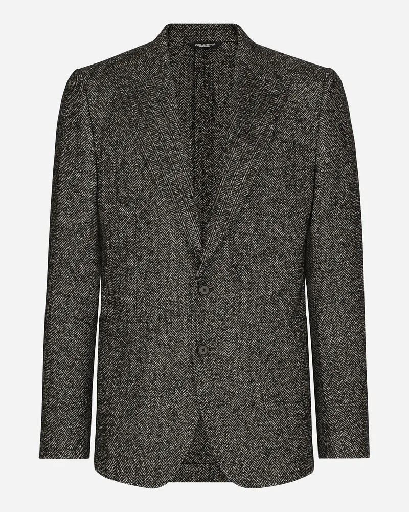 Dolce & Gabbana Einreihige Jacke Portofino Aus Wolle - Mann Anzüge Und Blazer Mehrfarbig Mehrfarbig