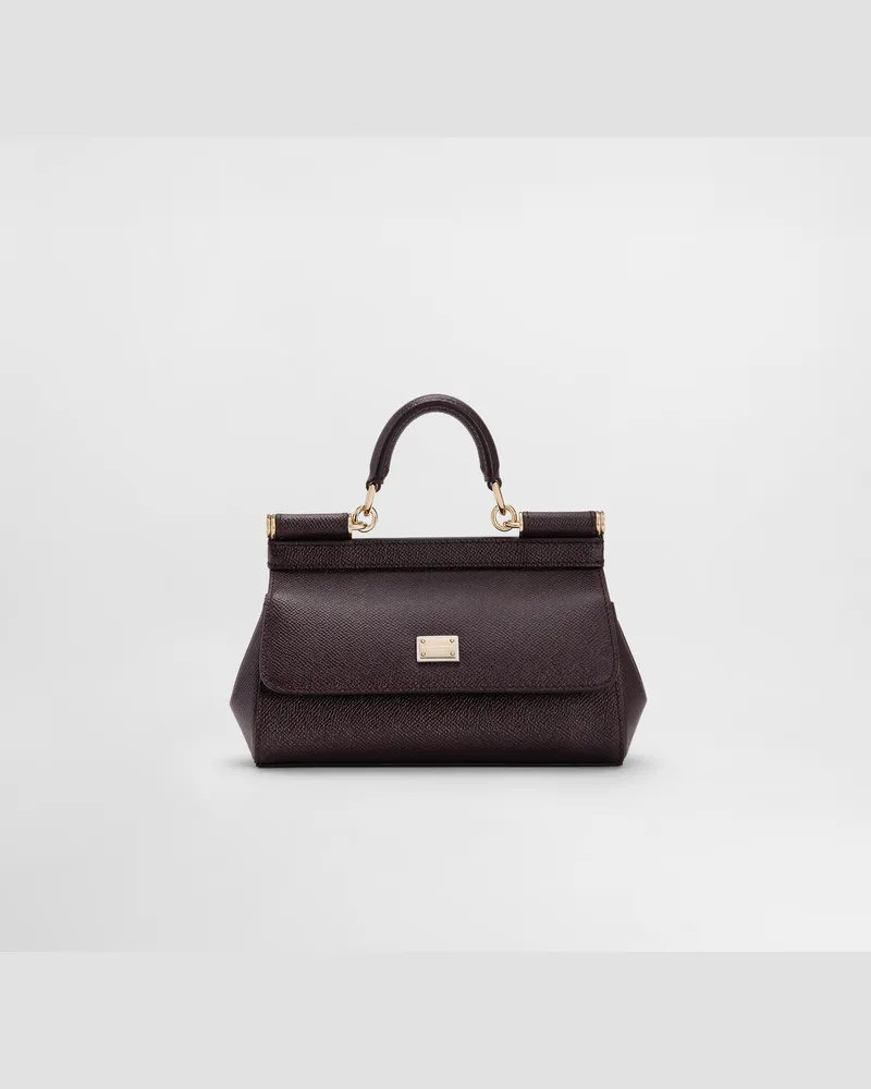 Dolce & Gabbana Henkeltasche Sicily Klein - Frau Collection Violett Burgunderrot