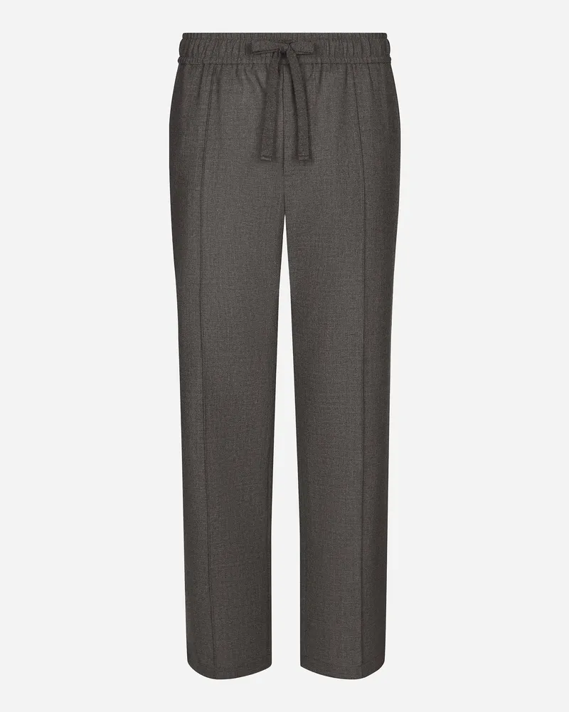 Dolce & Gabbana Jogginghose Aus Wolle - Mann Hosen Und Shorts Grau Grau