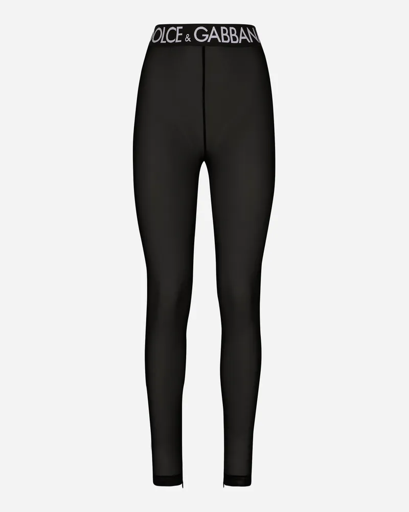 Dolce & Gabbana Leggings Aus Tüll - Frau Hosen Und Shorts Schwarz Schwarz