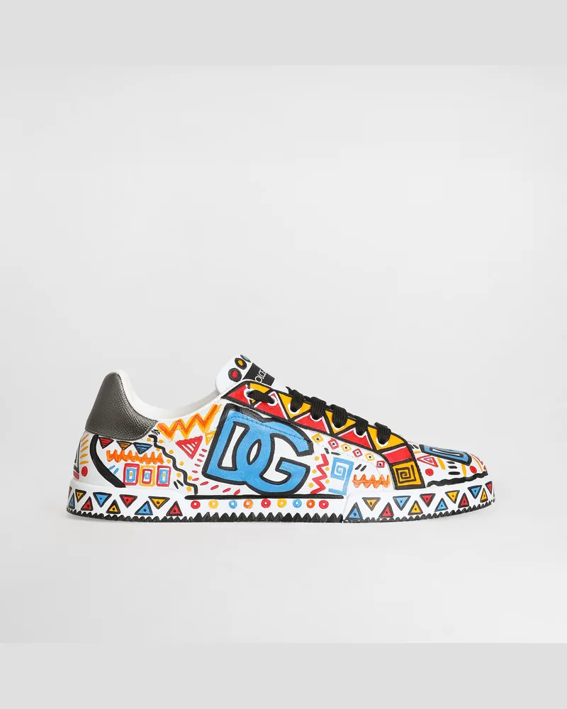 Dolce & Gabbana Sneaker Portofino Aus Kalbsleder - Mann Sneakers Multicolor Multicolor