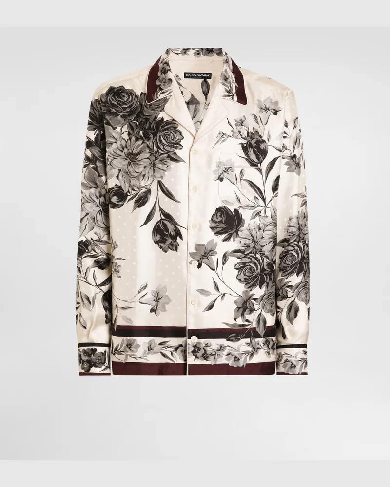 Dolce & Gabbana Flower Bouquet-print Twill Shirt - Mann Hemden Multicolor Multicolor