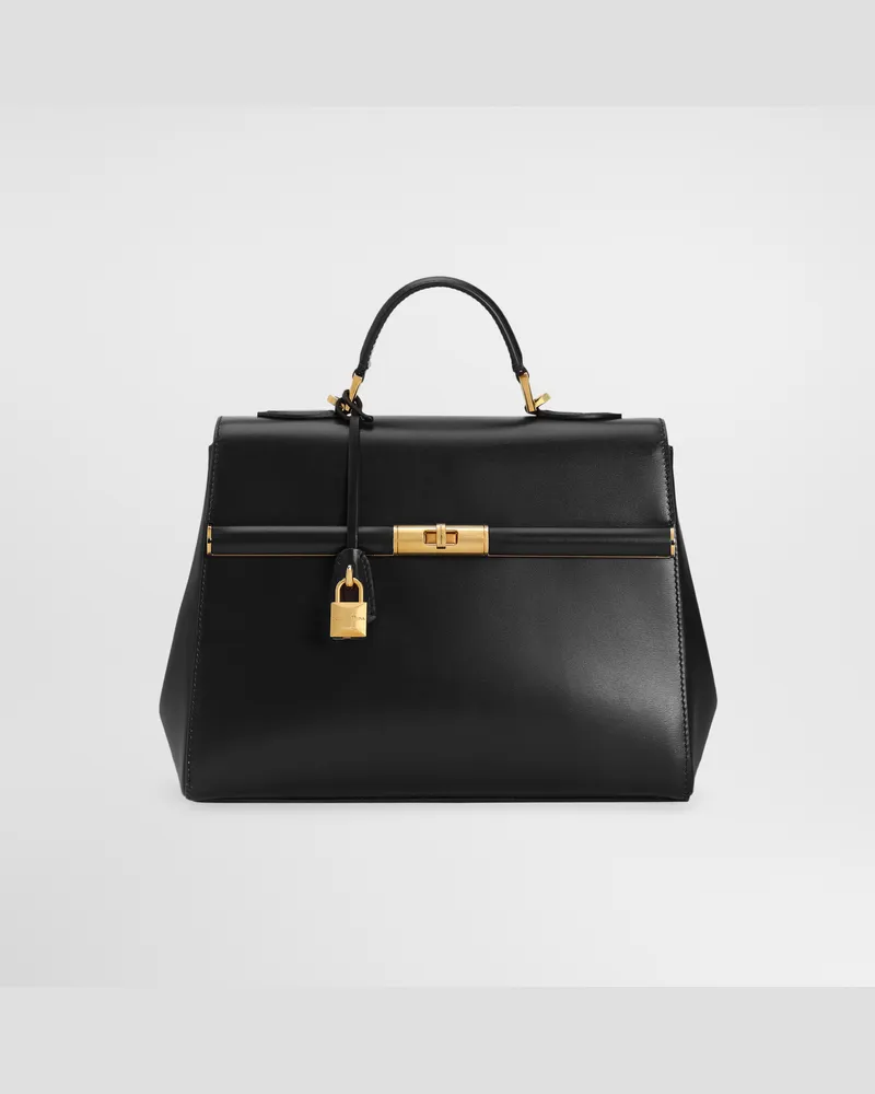 Dolce & Gabbana Marlene Handbag In Palmellato Calfskin - Frau Collection Schwarz Schwarz