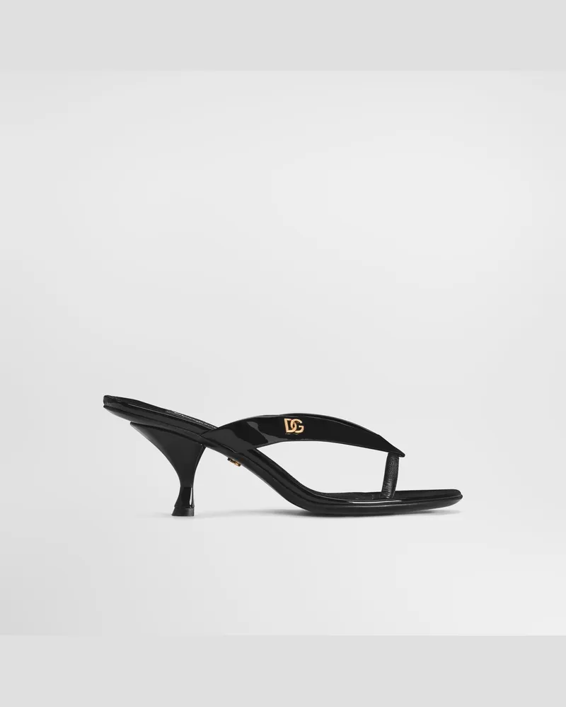 Dolce & Gabbana Sandalo - Frau Sandalen Und Wedges Schwarz Leder Black