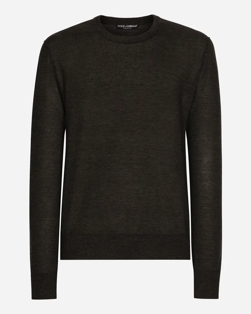 Dolce & Gabbana Pull Girocollo - Mann Strickwaren Grau Kaschmir Grau