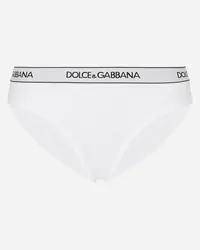 Dolce & Gabbana Slip aus Jersey mit Logo-Gummiband Weiss