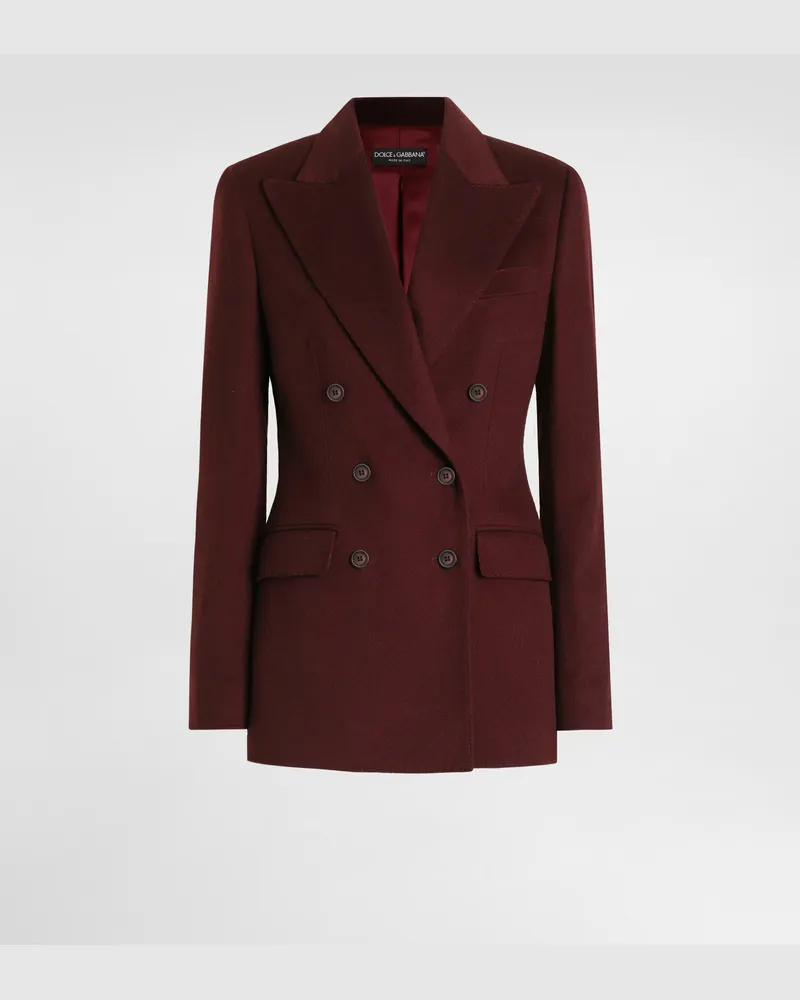 Dolce & Gabbana Double-breasted Cashmere Jacket - Frau Blazer Purple Purple