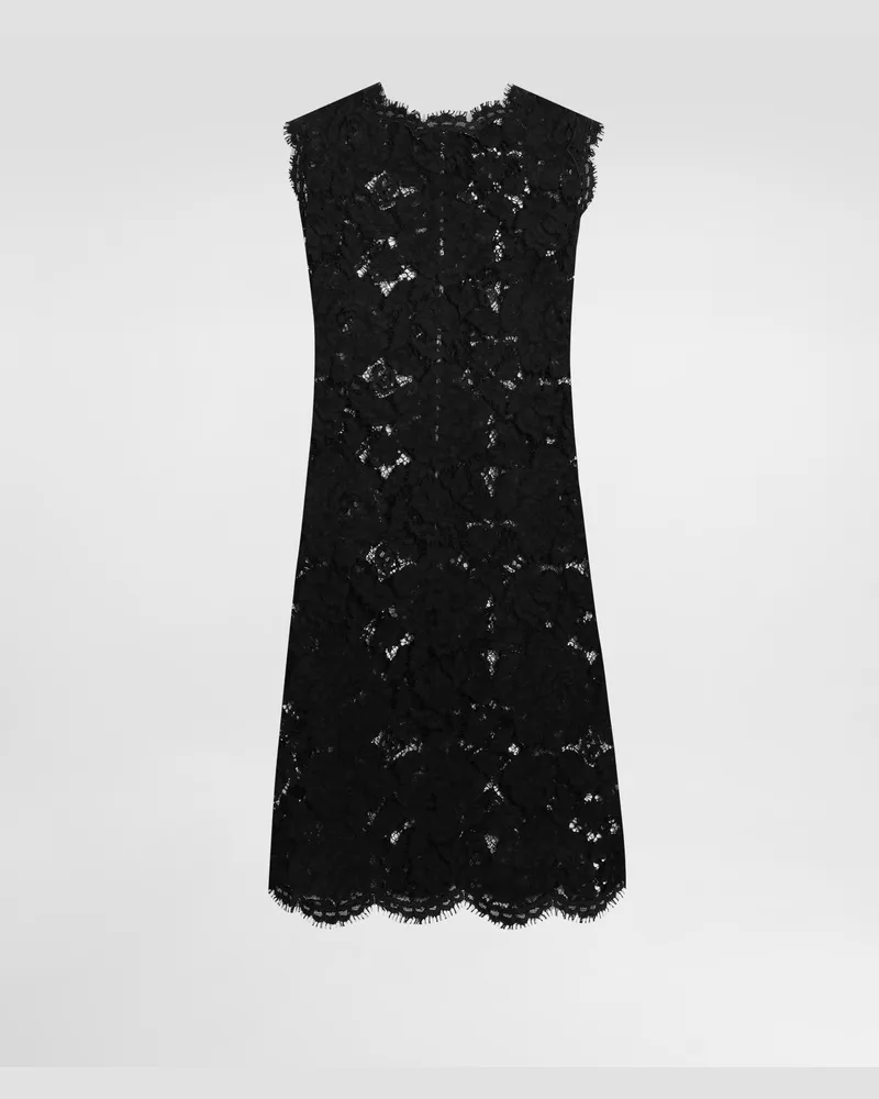 Dolce & Gabbana Kleid Aus Kordelspitze - Frau Kleider Schwarz Schwarz