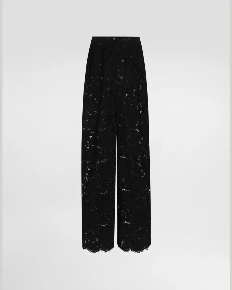 Dolce & Gabbana Hose Aus Kordelspitze - Frau Hosen Und Shorts Schwarz Schwarz