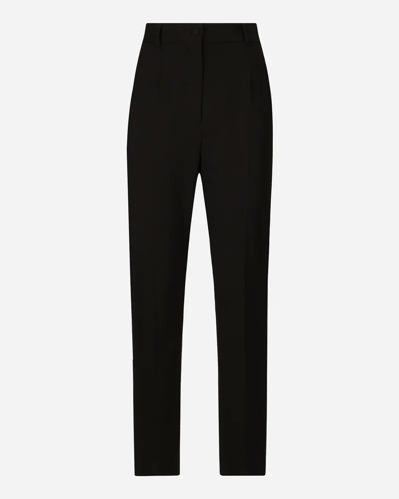 Dolce & Gabbana Sartoriale Hose Aus Twill - Frau Hosen Und Shorts Schwarz Schwarz