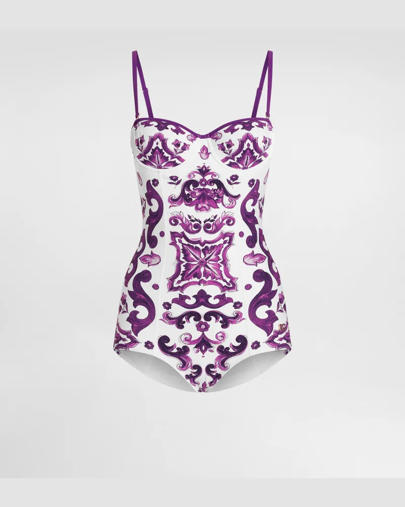 Dolce & Gabbana Intero Balc. Imb. - Frau Bademode Multicolor Stoff Multicolor