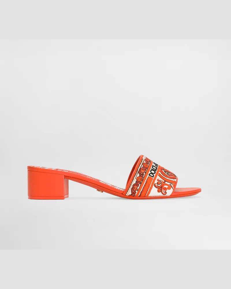 Dolce & Gabbana Ciabatta Flat - Frau Pantoletten Und Mules Mehrfarbig Mehrfarbig