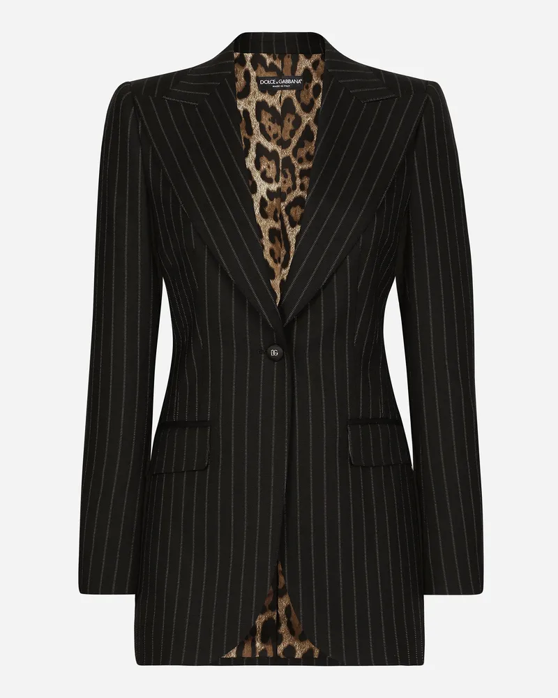 Dolce & Gabbana Einreihige Turlington-nadelstreifenjacke Aus Wolle - Frau Mäntel Und Jacken #n/d Mehrfarbig