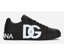 Sneaker Portofino aus Kalbsnappaleder mit DG-Logoprint