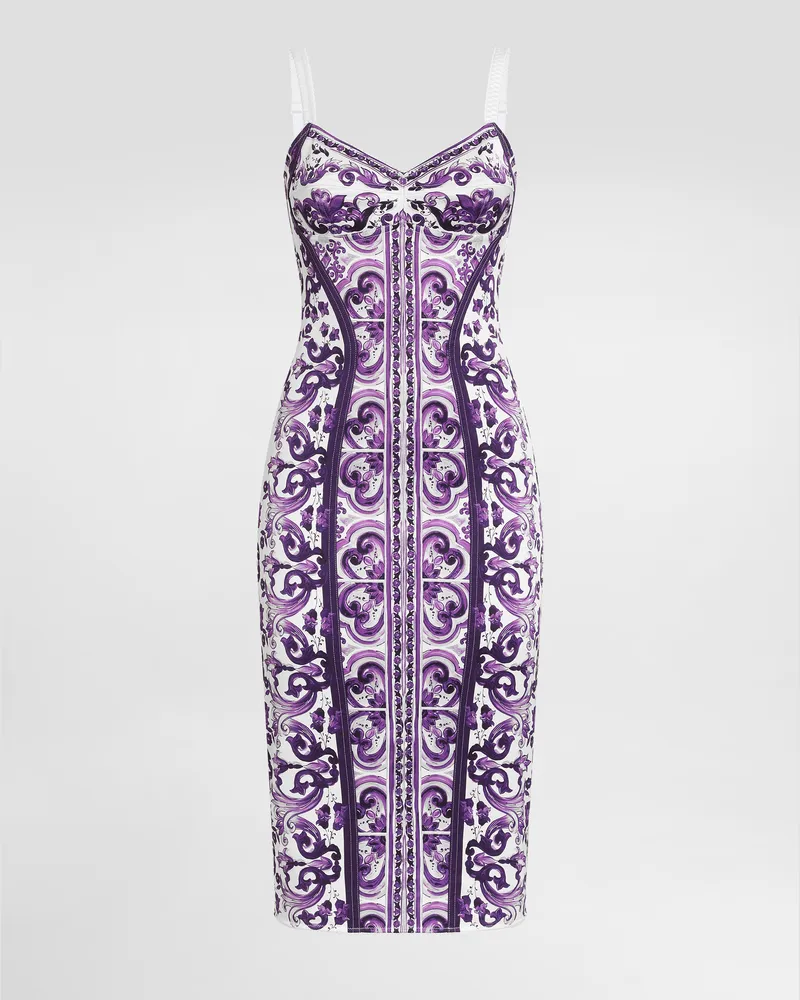 Dolce & Gabbana Majolica-print Dress - Frau Kleider Multicolor Multicolor