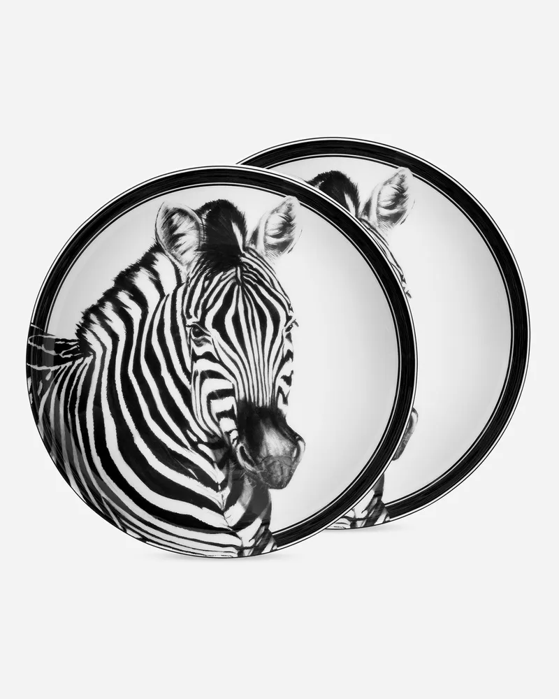 Dolce & Gabbana Set 2 Porcelain Soup Plates - Suppenteller Mehrfarbig Mehrfarbig