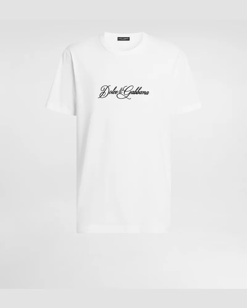 Dolce & Gabbana T-shirt Aus Baumwolle - Mann T-shirts Und Polos Wei Weiss