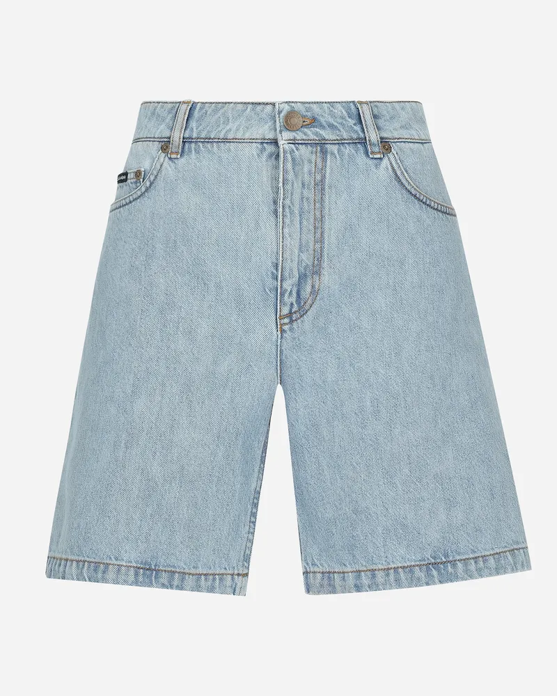 Dolce & Gabbana Bermudas Aus Baumwolldenim - Frau Denim Mehrfarbig Mehrfarbig