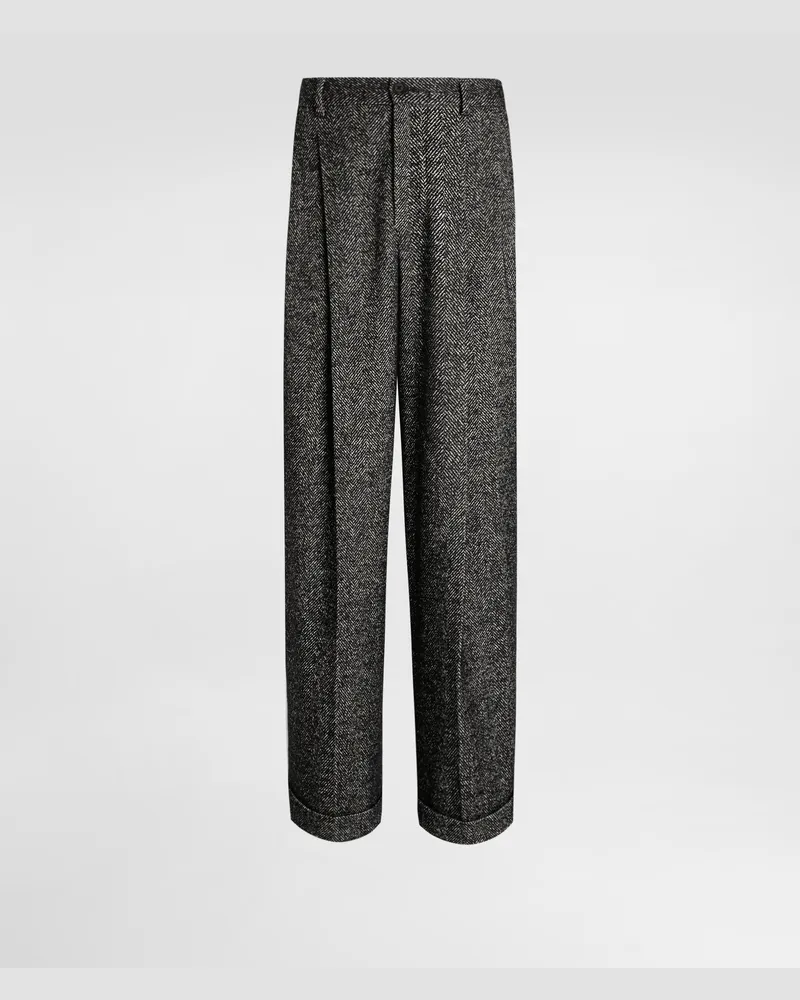 Dolce & Gabbana Wool Chevron Trousers - Mann Hosen Und Shorts Multicolor Multicolor