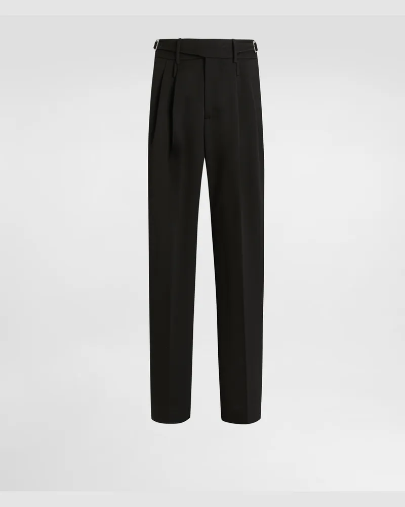 Dolce & Gabbana Wool Gabardine Trousers - Mann Hosen Und Shorts Schwarz Black