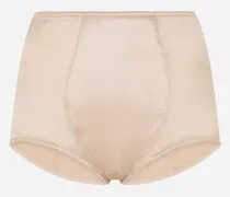 Ein Zartes Puderrosa Bestimmt Den Look Der Stylishen Taillenpanty Von . Sie Können Sie Sowohl Als Unterwäsche Als Auch Zu Transparenten Kleidern Tragen; Um Ihren Looks Einen Glamourösen Touch Zu Verleihen: - Frau Unterwäsche Puderrosa Seide