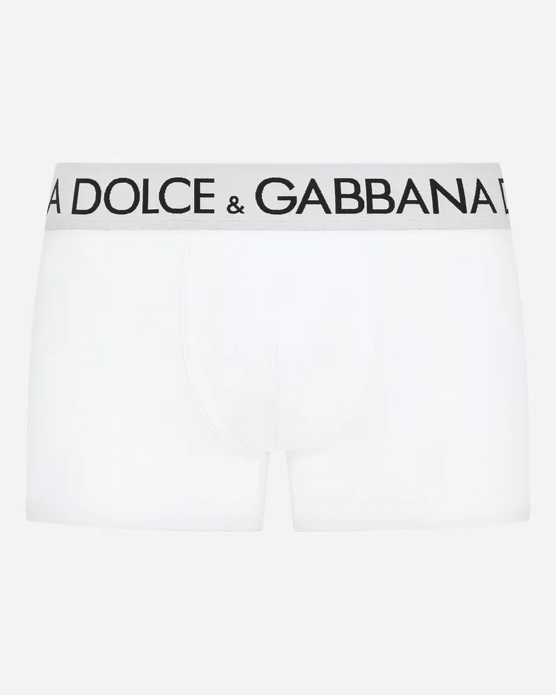 Dolce & Gabbana Boxershorts Regular Baumwolljersey Bi-elastisch - Mann Unterwäsche Und Loungewear Wei� Baumwolle Weiss