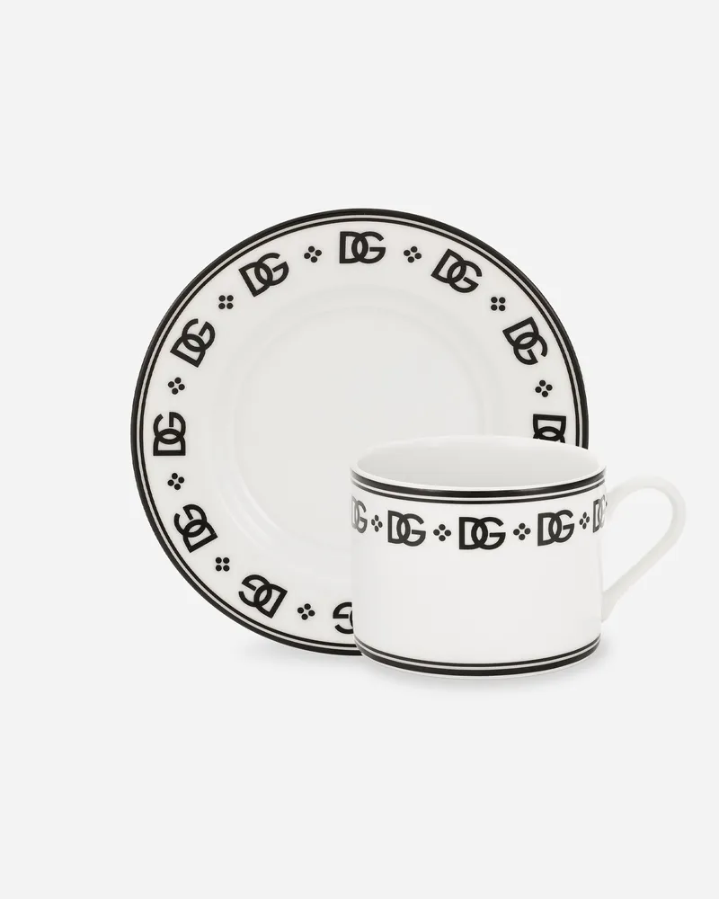 Dolce & Gabbana 2er-set Teetassen Mit Untertasse Aus Porzellan - Teetassen Mehrfarbig Mehrfarbig