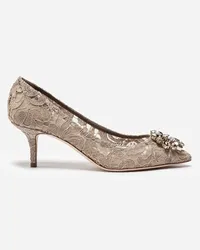 Dolce & Gabbana Lace rainbow pumps with brooch detailing Stein