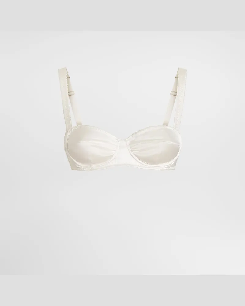 Dolce & Gabbana Der Stylishe Balconette-bh Von ; Aus Elastischem Seidensatin; Ist Die Beste Voraussetzung Für Sinnliche Und Elegante Unterwäsche-looks. - Frau Unterwäsche Wei� Seide Weiss