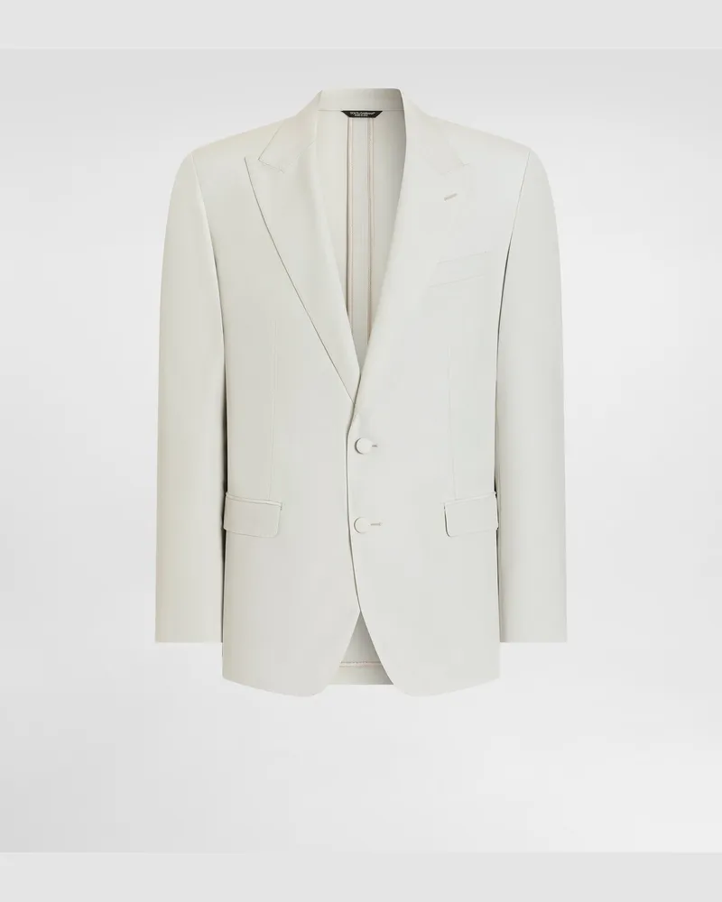 Dolce & Gabbana Single-breasted Wool Poplin Jacket - Mann Anzüge Und Blazer Beige Beige