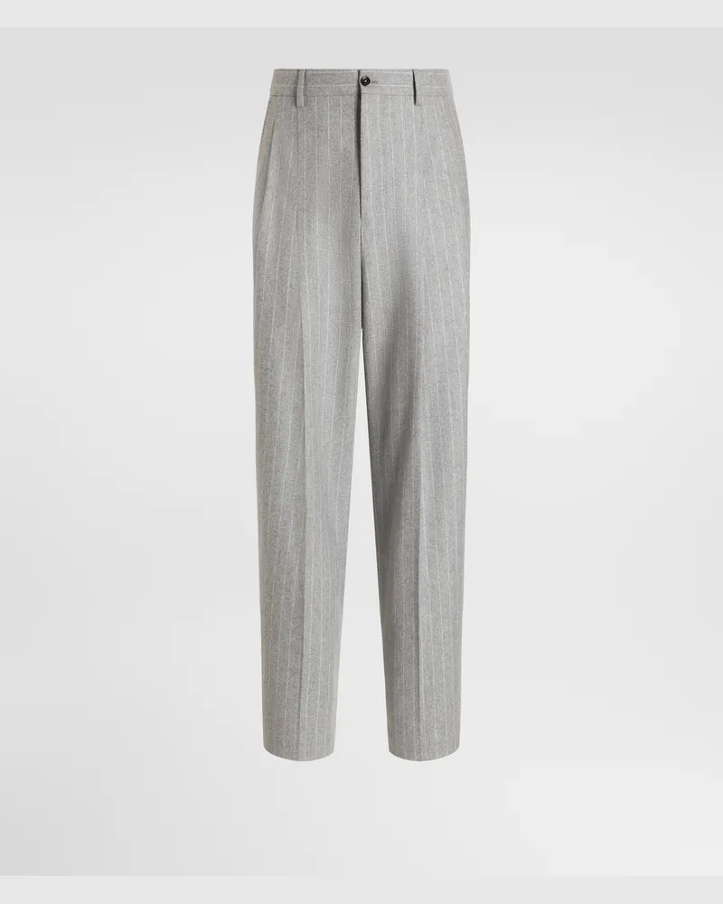 Dolce & Gabbana Hose Aus Flanell In Nadelstreifen-optik - Mann Hosen Und Shorts #n/d Mehrfarbig