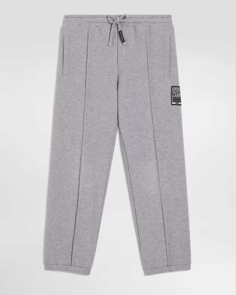 Dolce & Gabbana Sweathose Aus Fleece Mit Logo - Mann Collection Grau 
