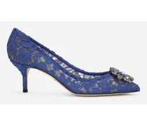 Lace rainbow pumps with brooch detailing