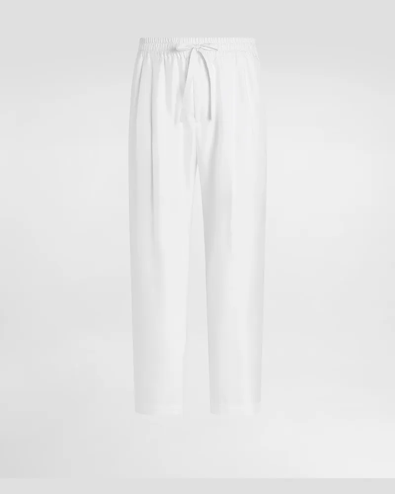 Dolce & Gabbana Jogginghose Aus Seidentwill - Mann Hosen Und Shorts Wei Weiss