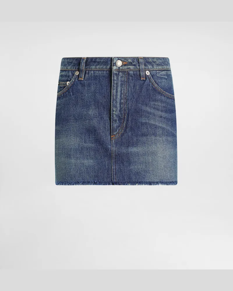 Dolce & Gabbana Denim Miniskirt - Frau Denim Mehrfarbig Multicolor