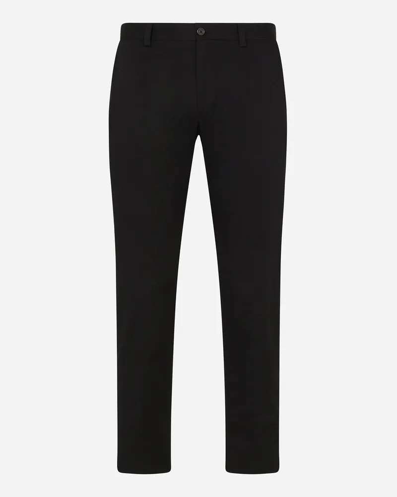Dolce & Gabbana Hose Baumwollstretch - Mann Hosen Und Shorts Schwarz Baumwolle Schwarz