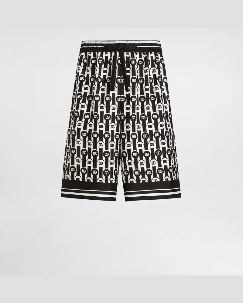 Dolce & Gabbana Bermudas Aus Seidentwill - Mann Hosen Und Shorts Drucken Drucken