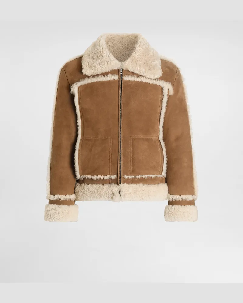 Dolce & Gabbana Shearling-jacke - Mann Mäntel Und Jacken Beige Beige