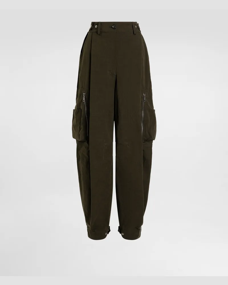 Dolce & Gabbana Waxed Faille Cargo Pants - Frau Hosen Und Shorts Brown Stoff Brown