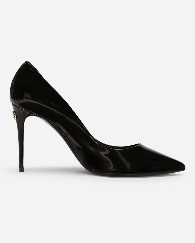 Dolce & Gabbana Pumps Cardinale Aus Lackleder - Frau Pumps Und Slingbacks Schwarz Leder Schwarz